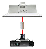 Utility Shelf Double Pole Mount with Receptacle (NB–12X10DPM-W) - 2