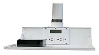 Utility Shelf Single Pole Mount with Receptacle (NB-12X10PM-W) - 2